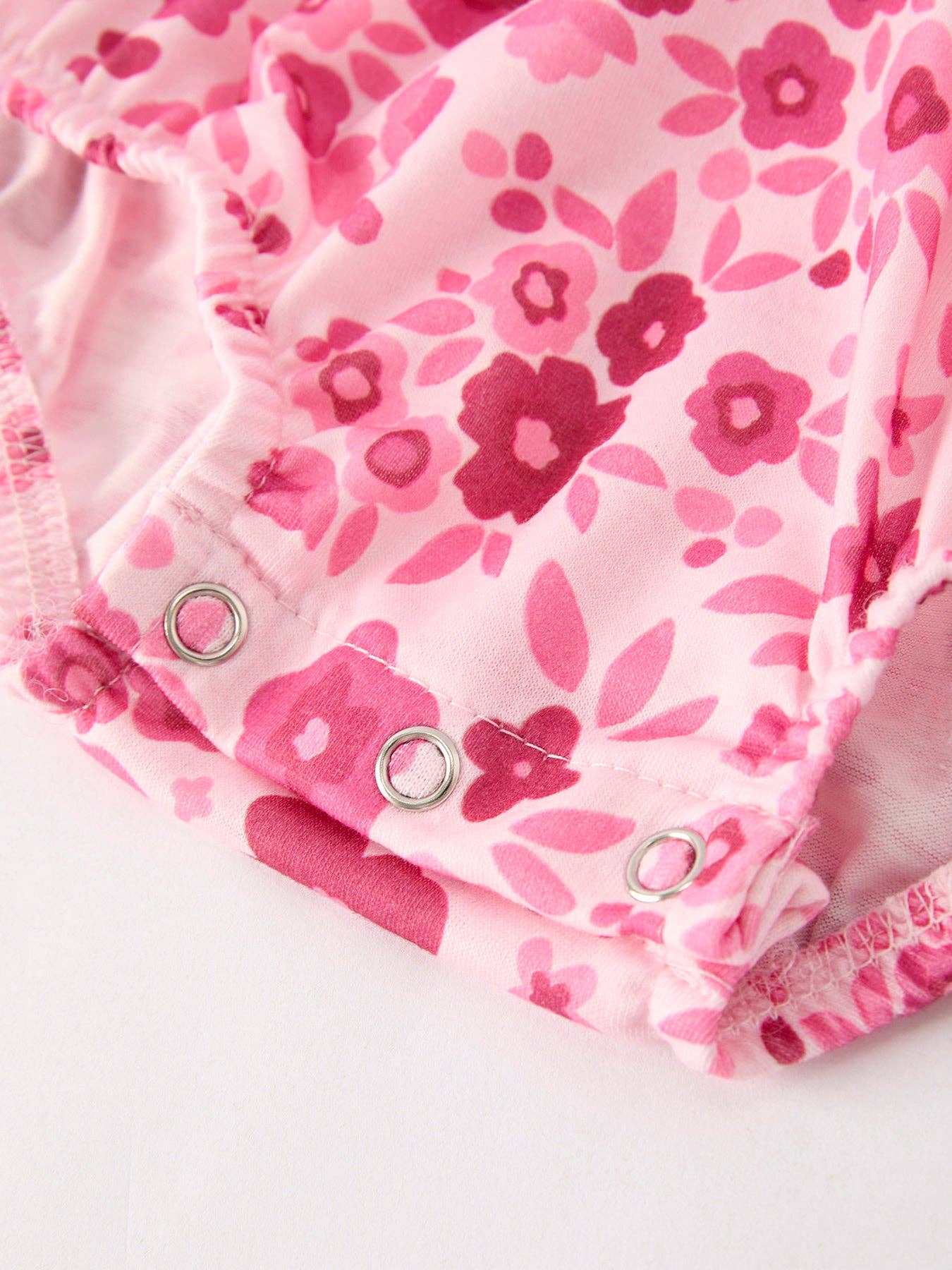 Boots Smocking Embroidered Short Sleeve Floral Baby Girl Romper