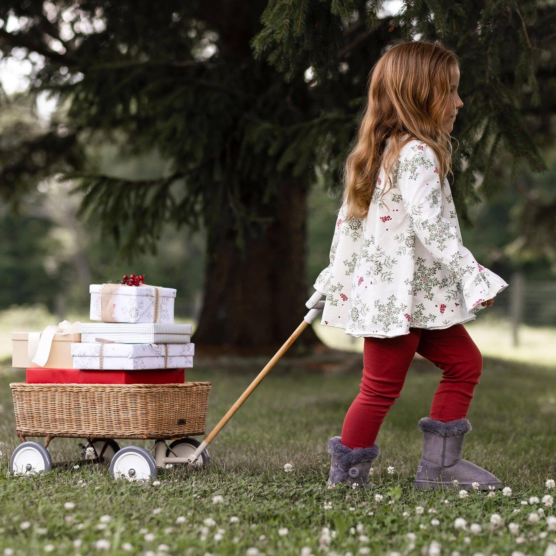 Holiday Snowflakes Organic Tunic & Pants Set