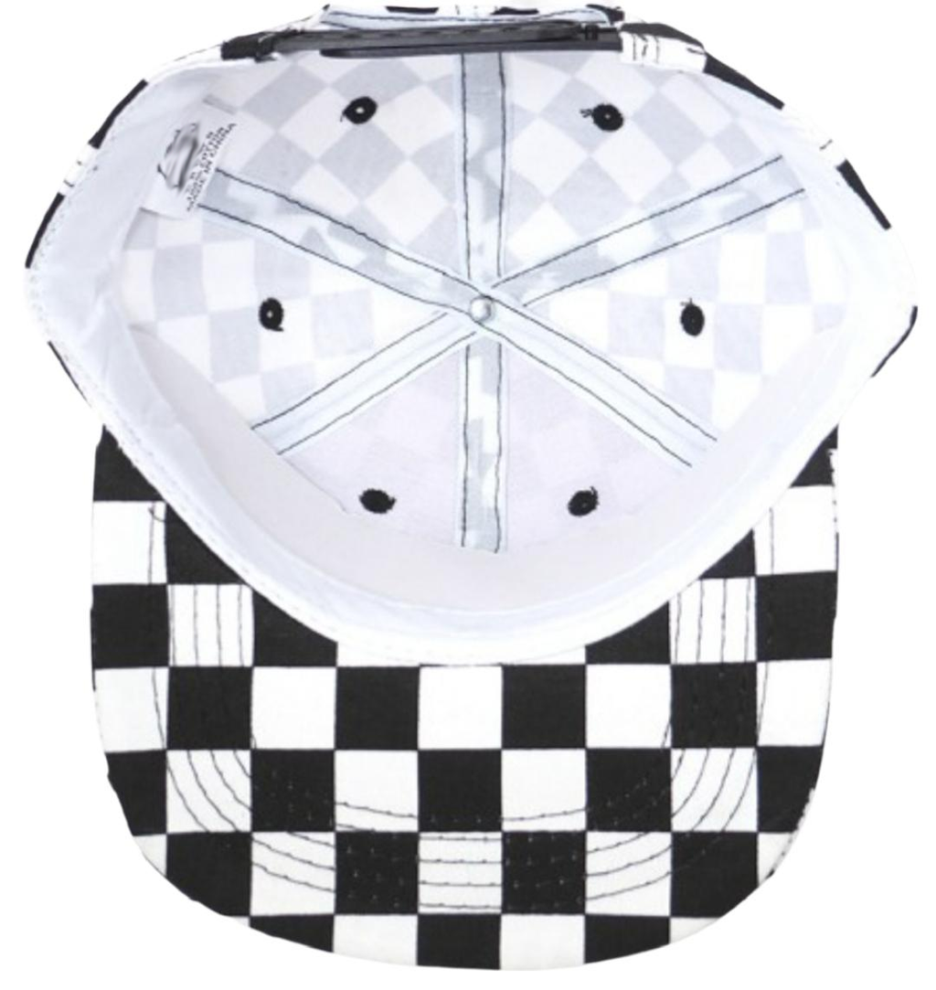 Infant Baby Checkered 6 Panel Snapback Hat Checker