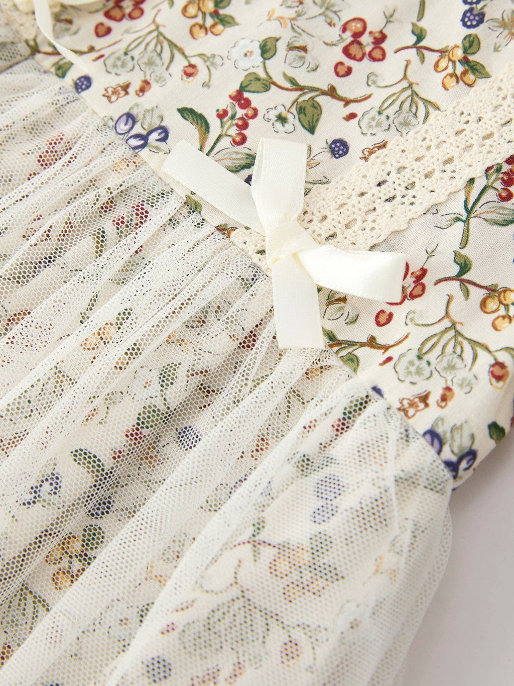 Floral Lace Baby Girl Romper With Bow Ruffle And Hat