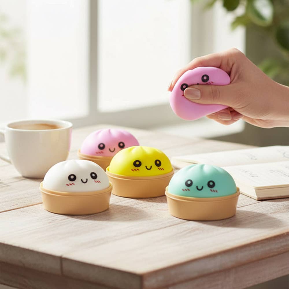 12PCS - Mystery Squishy Dumpling Stress Relief Squeeze Toy