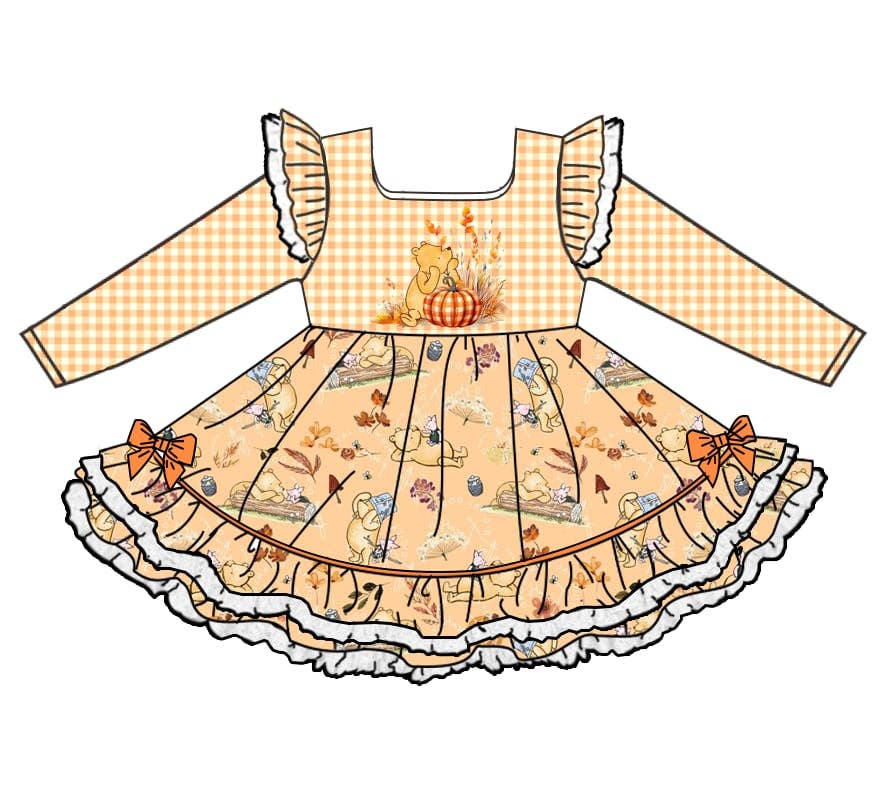 Pumpkin Patch Pooh Twirl Dress