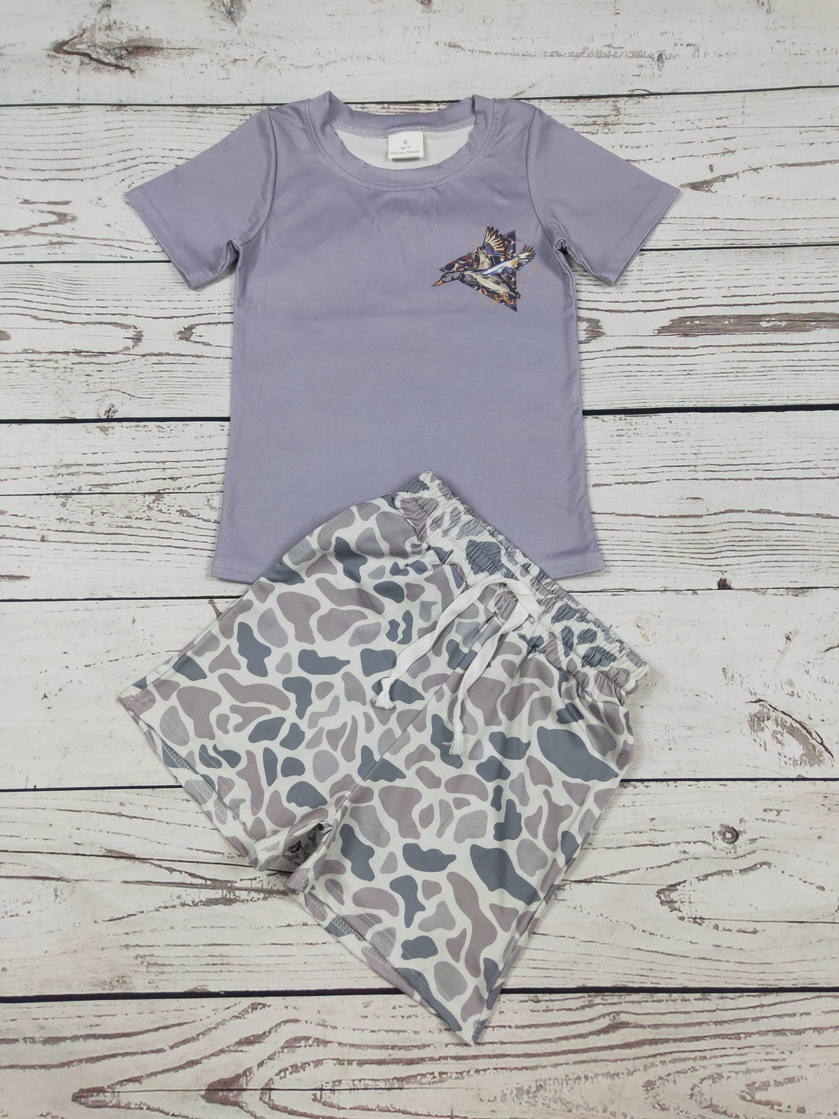Bbay Boy Duck Camouflage Printed Shorts Set