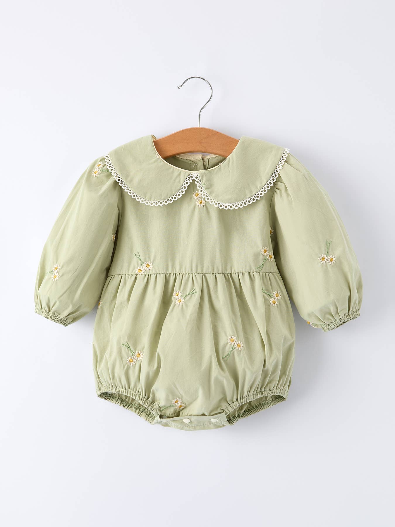 Girls Floral  Romper with Long Sleeves