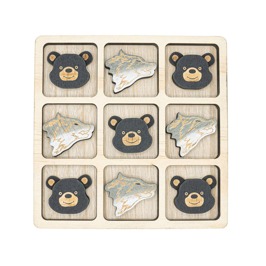 Bear & Wolf Tic-Tac-Toe Set