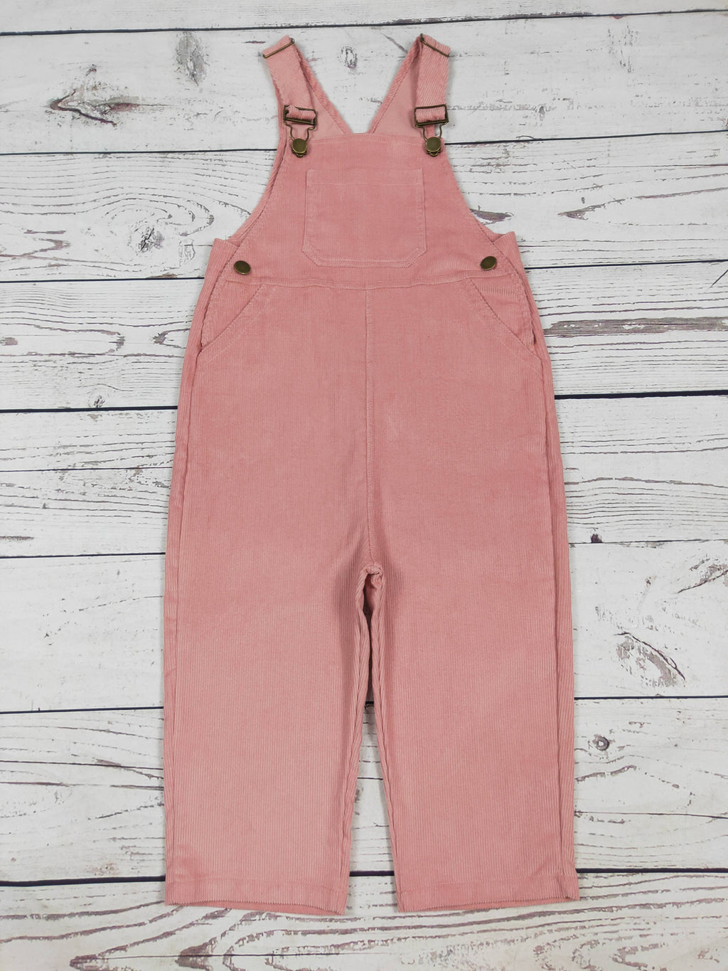 Toddler Kids Pink Corduroy Overalls