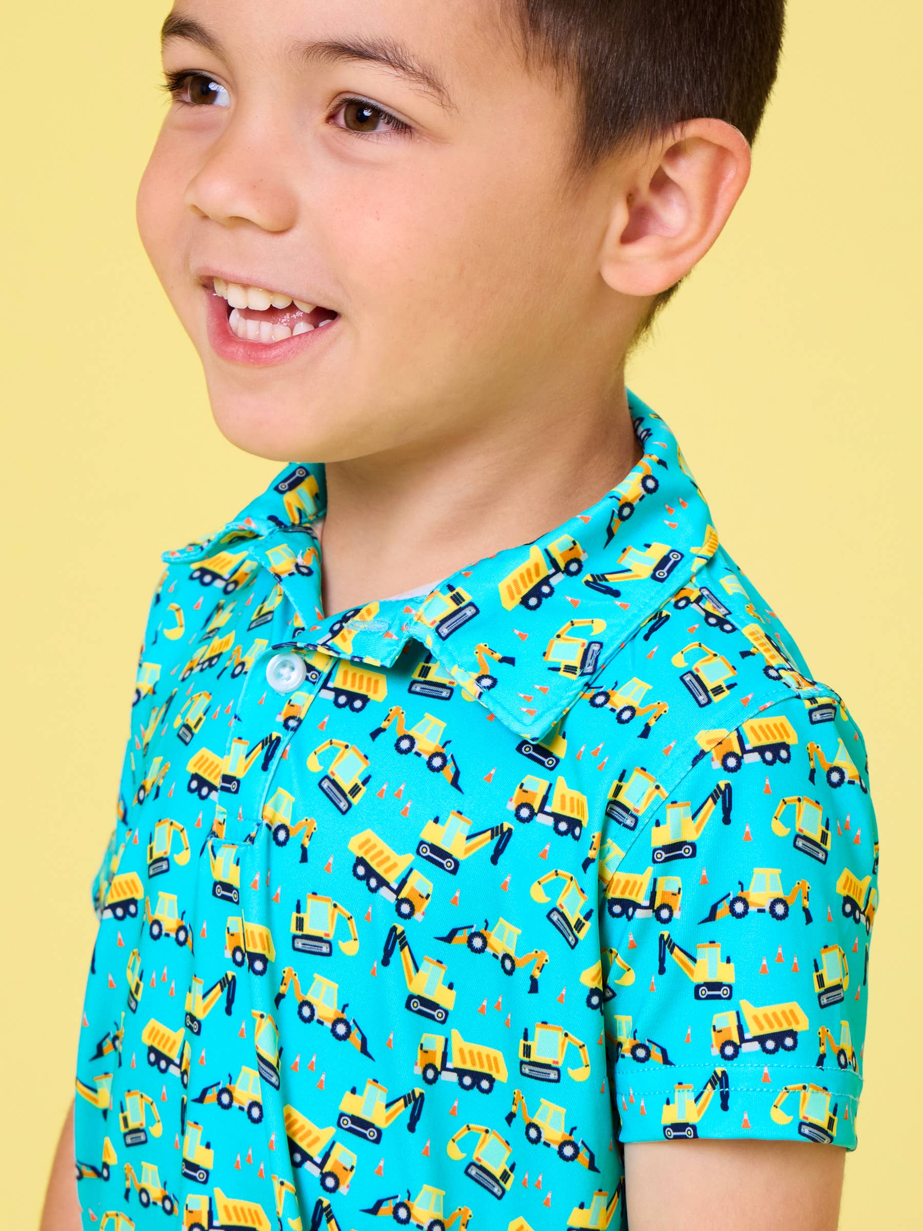 Boys Under Construction Knit Short Sleeve Performance Polo