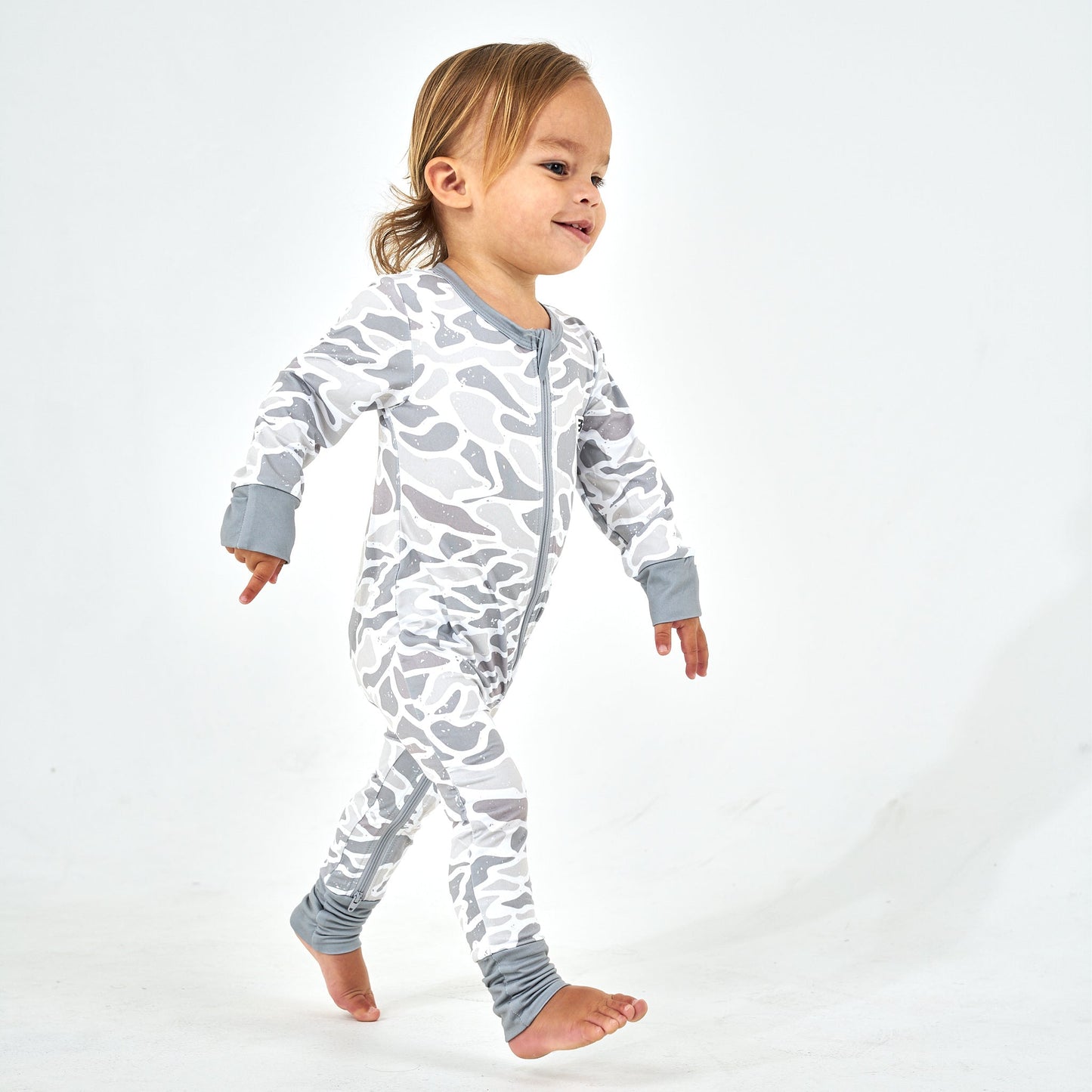Baby Zip Up White Camo