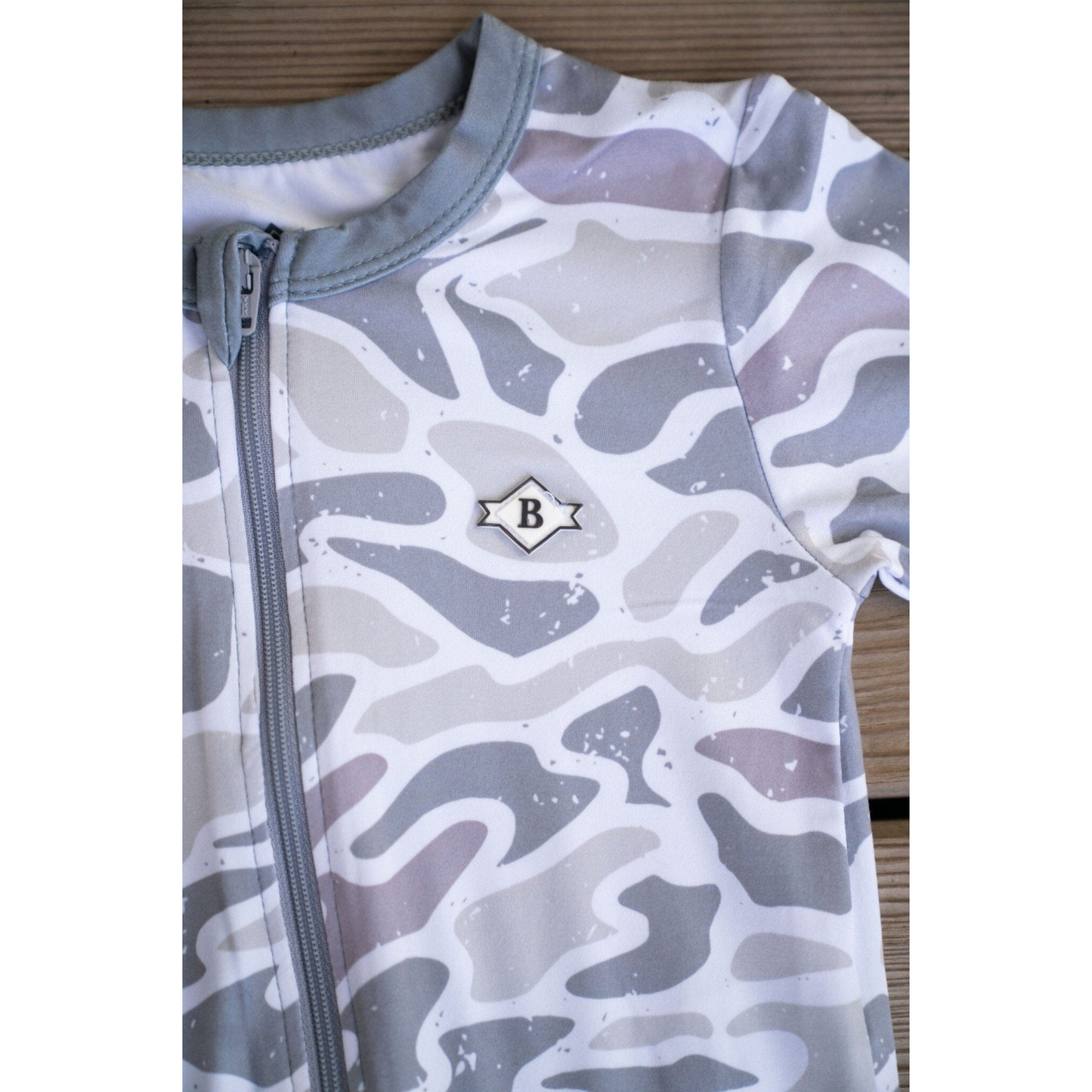 Baby Zip Up White Camo