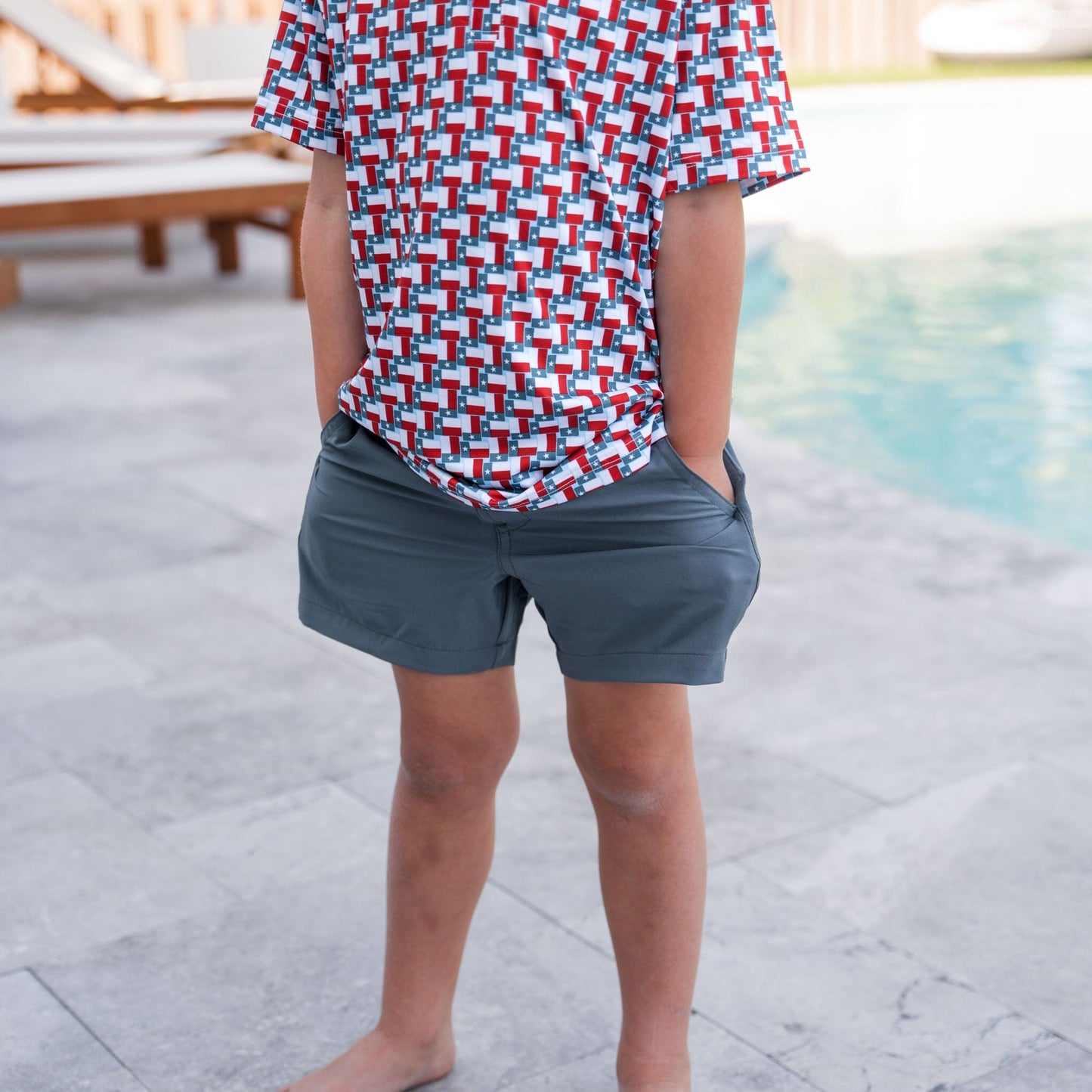 Youth Everyday Short River Rock Grey Classic Deer Camo Pocket