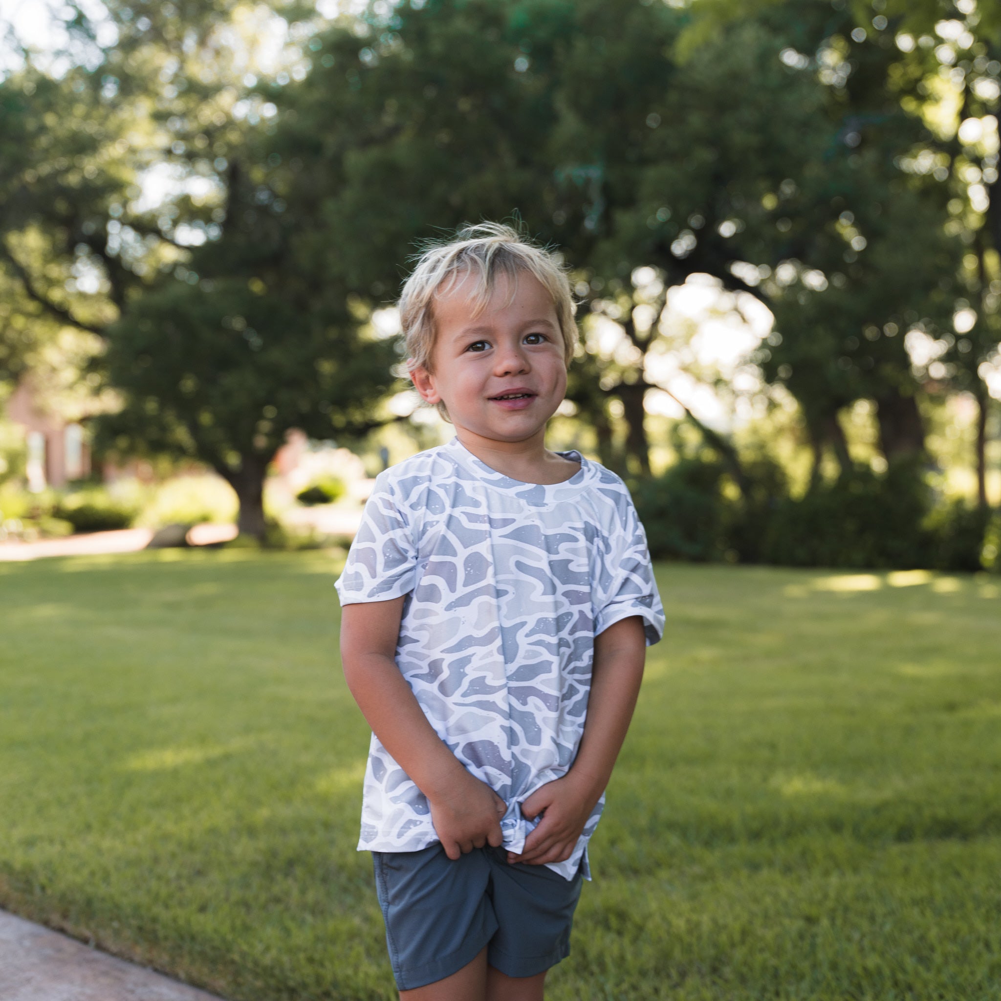 Youth Go To Tee White Camo