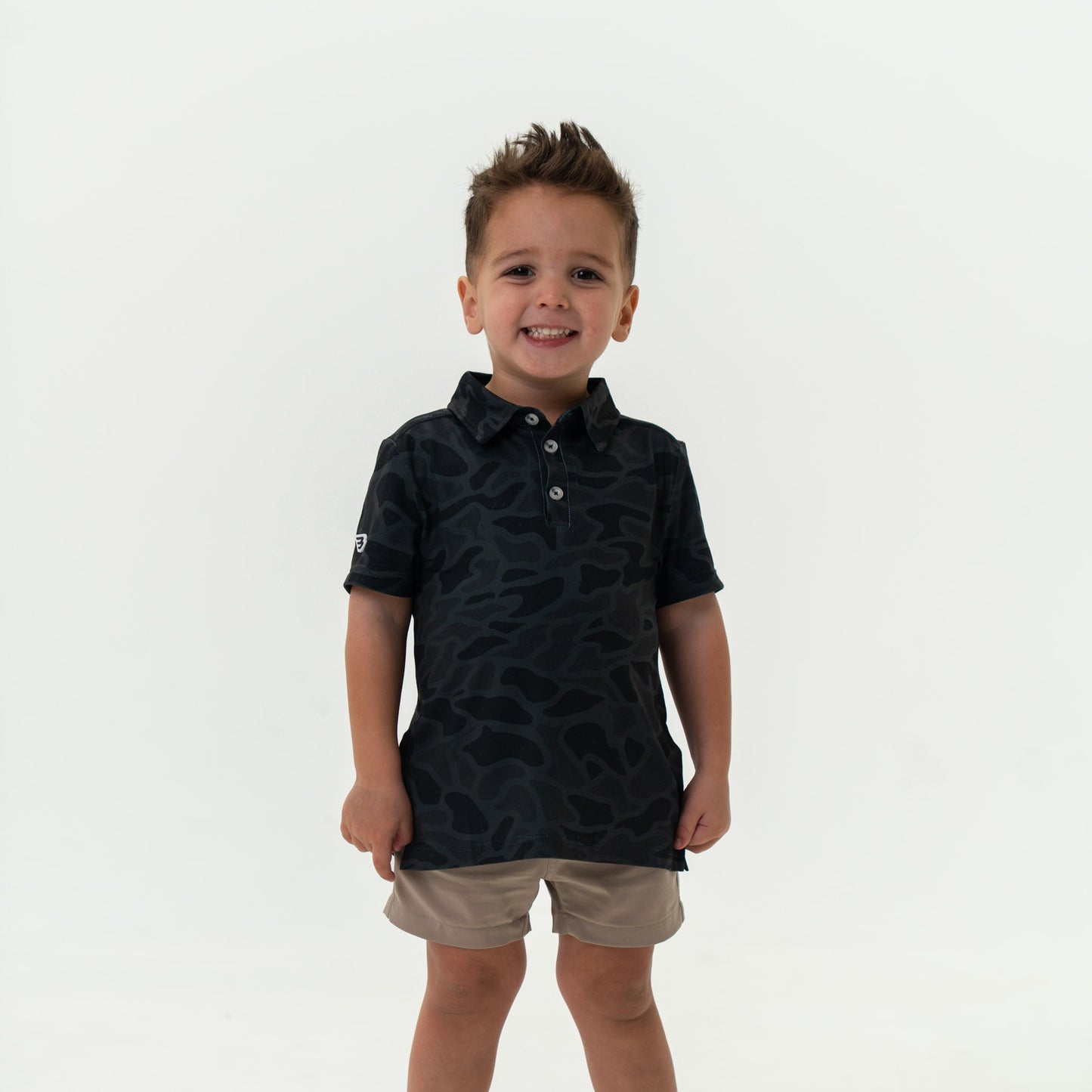 Burlebo Short sleeve polo Black-camo
