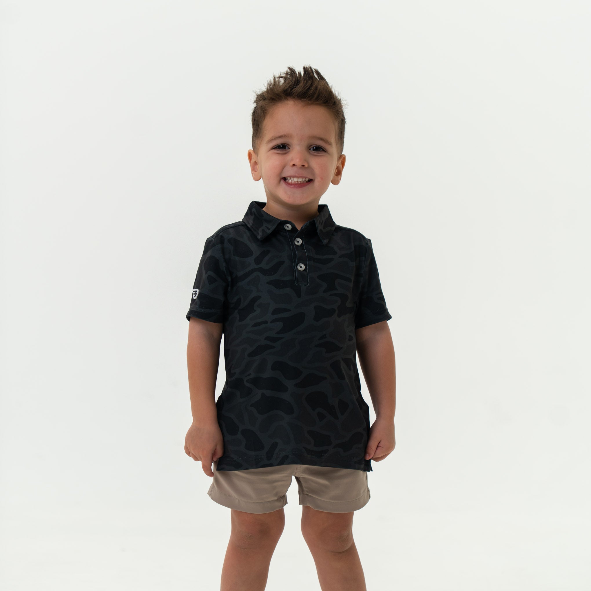 Burlebo Short sleeve polo Black-camo