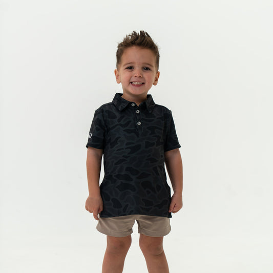 Burlebo Short sleeve polo Black-camo
