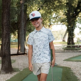 Burlebo Youth Performance Polo White Camo
